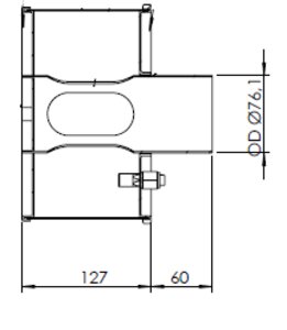 Module Ø203, Center Od Ø76,2, L: 150