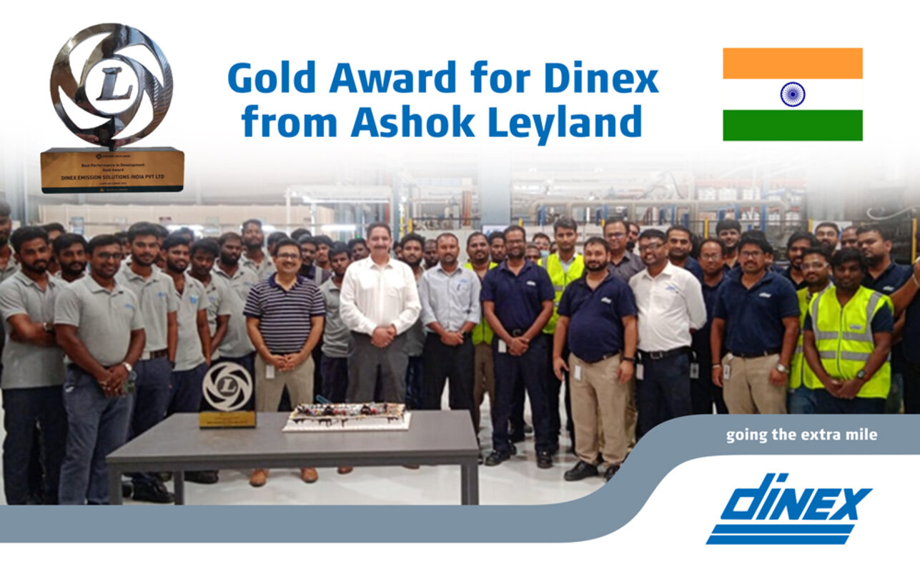 Gold Award for Dinex from Ashok Leyland