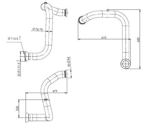 Pipe for Mercedes