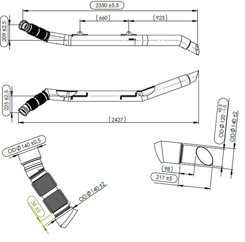 Pipe for Mercedes