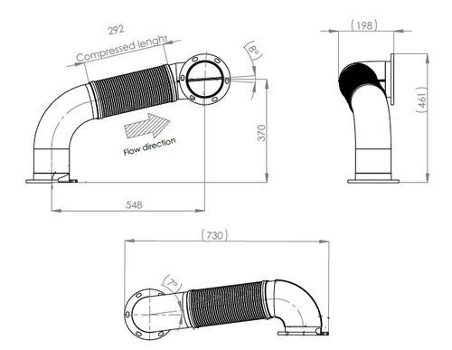 Pipe for Mercedes, E-line