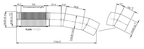 Pipe for Mercedes, E-Line