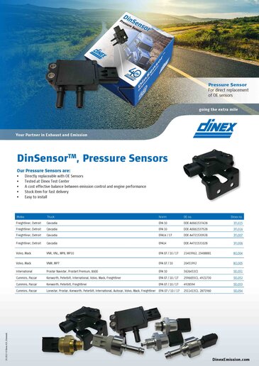 Dinex pressure sensor - US