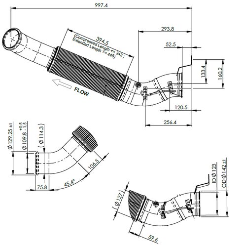 Pipe for Scania, E-Line