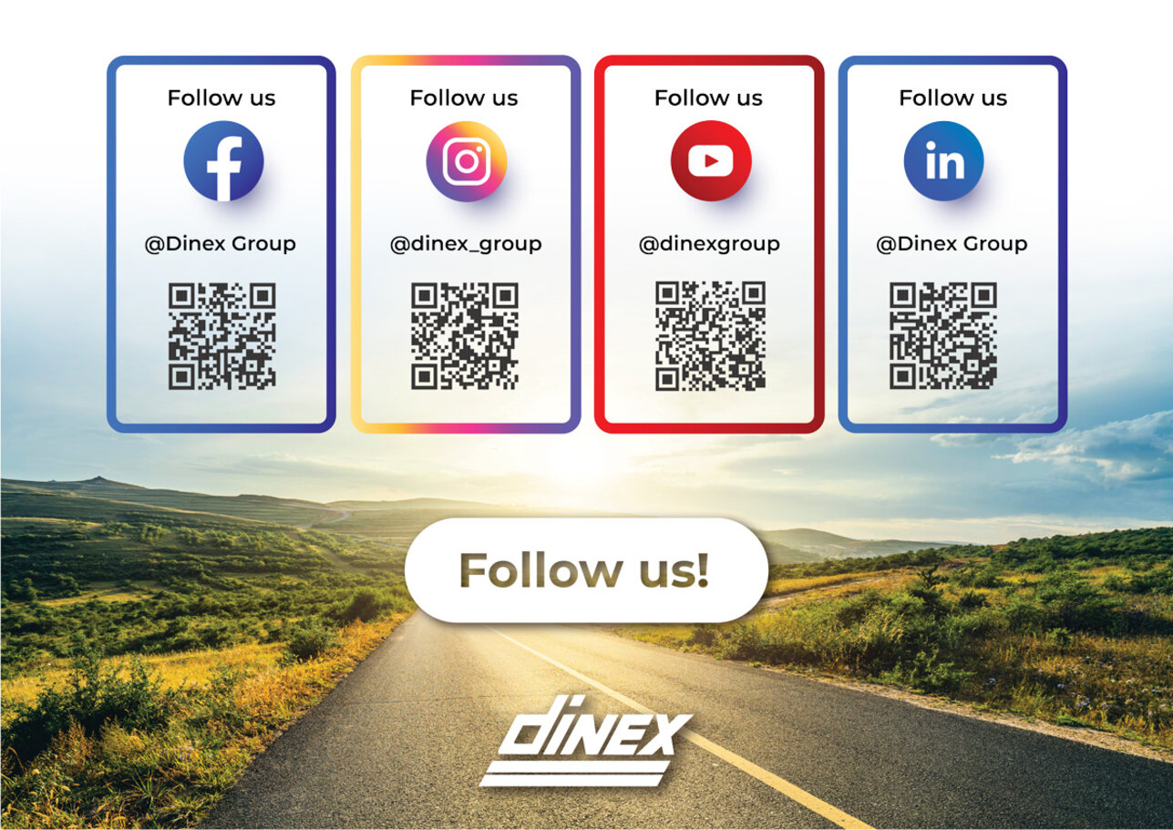 Follow Dinex on LinkedIn, Instagram, Facebook, YouTube