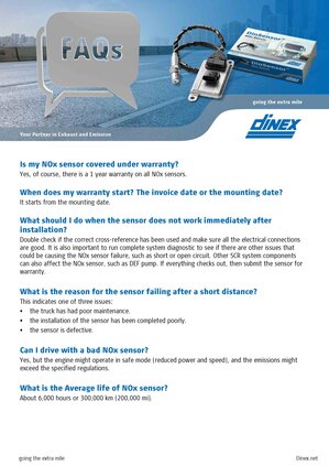 FAQ download - Dinex NOx sensors