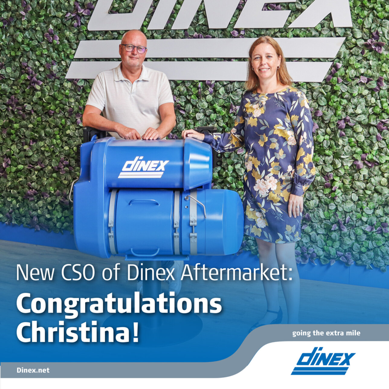 Welcome to our new Global CSO of the Aftermarket division - Torben Disensen, CEO Dinex Group and Christina Jørgensen, CSO, Global Aftermarket