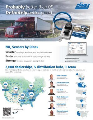 Download flyer: NOx sensors by Dinex, Probably better than OE - Definitely better priced