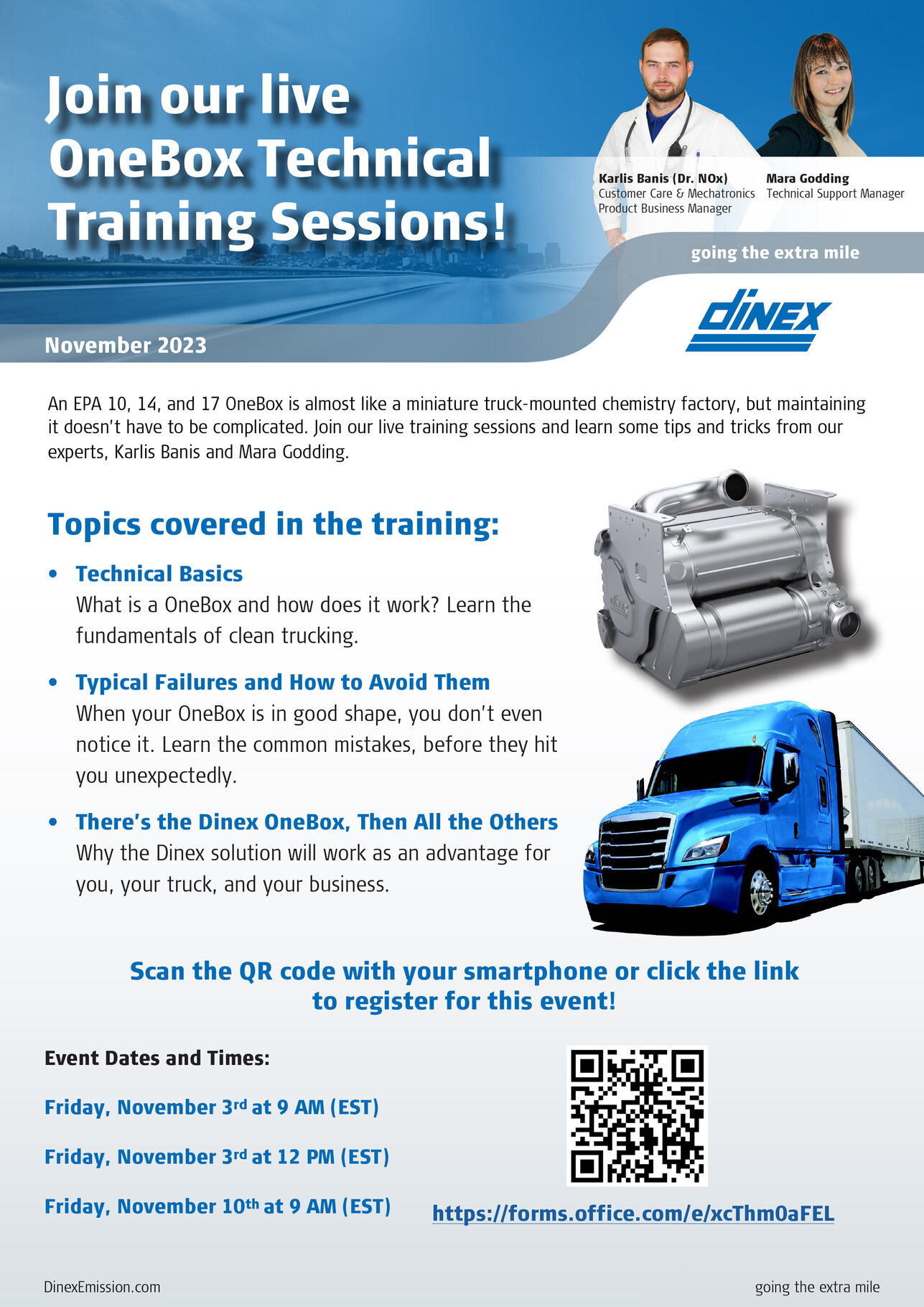 Elevate Your Technical Expertise with Dinex OneBox LIVE Training Sessions!
