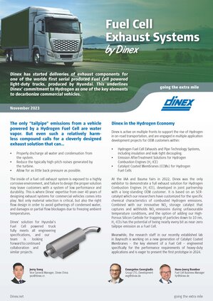 Dinex article: Fuel Cell Exhaust Systems by Dinex