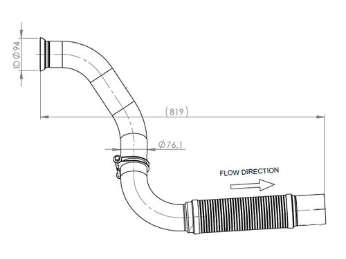 Pipe for Mercedes, E-line