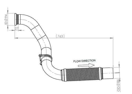 Pipe for Mercedes, E-line