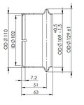 Flange for Scania D114*1.5mm