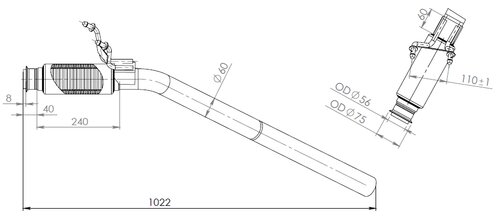 TUBE AVANT-VOLKSWAGEN-7H0253301E