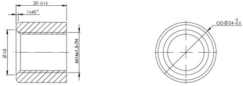 Sensor Bushing, M16x1.5