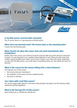 FAQ download - Dinex NOx sensors