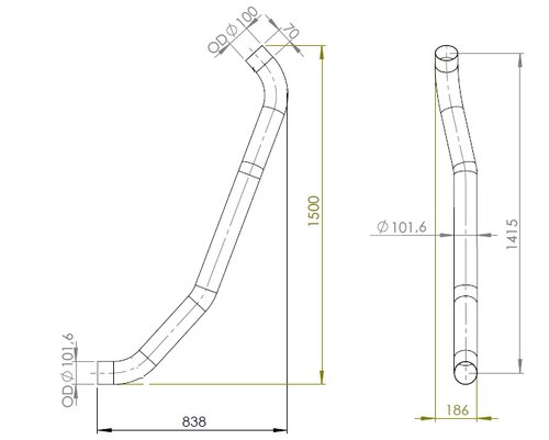 Exhaust Pipe for MAN, E-line