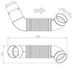 Pipe w. flex for Mercedes