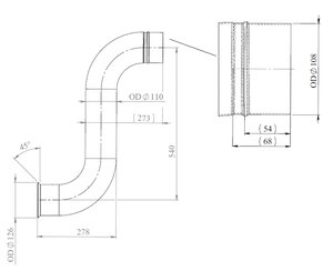 Exhaust pipe for Renault