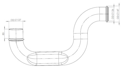 Exhaust Pipe for Volvo, E-line