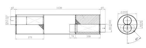 Silencer for Bedford/Dennis