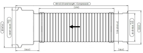 Exhaust Flex, D3S for Volvo