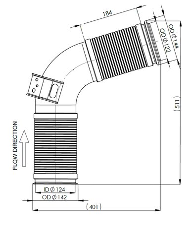 Pipe for Scania, E-line