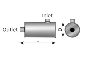 Silencer for Volvo, ALU