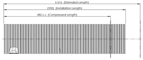 Flex Pipe, D2S+, Ø=128 ,3/ L=482, SS