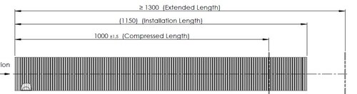 Flex Pipe, D2S+, OD/ID=131.7/128.3  L=1000, SS