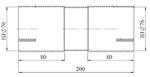 Pipe Connector, ID=76 / L=200, ALU