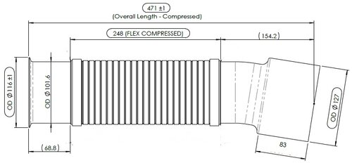 Exhaust Flex, D3S for International