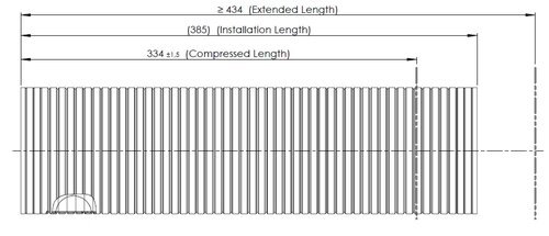 Flex Pipe for Volvo, D2S+, OD/ID=106.1/102.7 L=334, SS