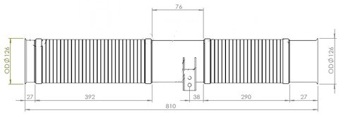 Exhaust Flex, D2S for Scania, E-line