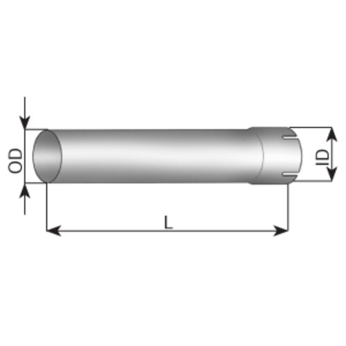 Extension Pipe, OD/ID=110/111 / L=1500, ALU