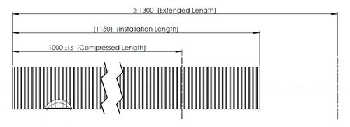 Flex Pipe, D2S+, OD/ID=81.1/77.1  L=1000, ZINC