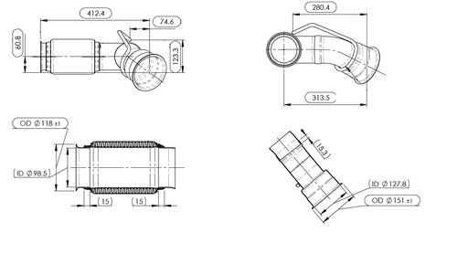 Exhaust Bellow for International