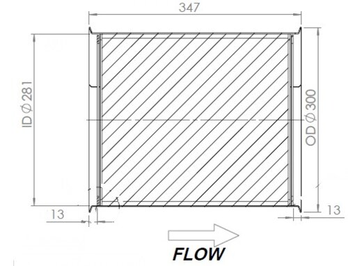 SIC, Filter Module, Uncoated, dia. Int.=281 / L=347