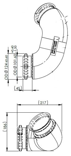 Insulated Exhaust Pipe for Volvo