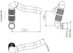 Exhaust Pipe w. Bellow for Mercedes