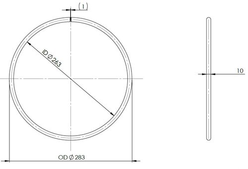 Metallic Ring for DPF for Iveco OD=283