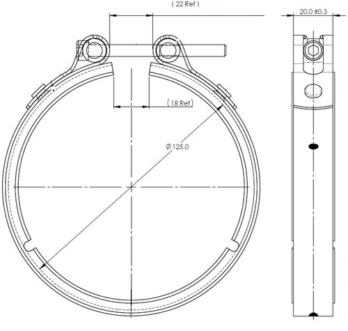 Exhaust Clamp, VeeFit for Volvo