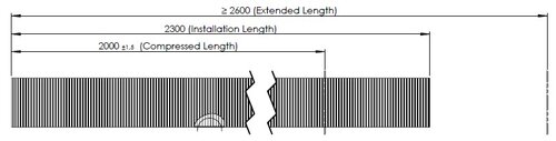 Flex Pipe, D2S+, OD/ID=131.7/128.3 L=2000, SS