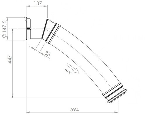 Exhaust Flex, D2S for DAF, E-line