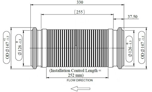 Exhaust Flex, D3S for Volvo