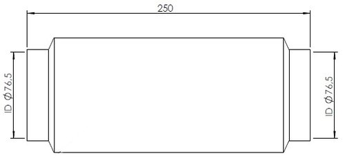 Bellow, ID=76.5  L=250, SS