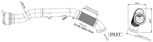 Exhaust Pipe w. Flex, D3S for Renault