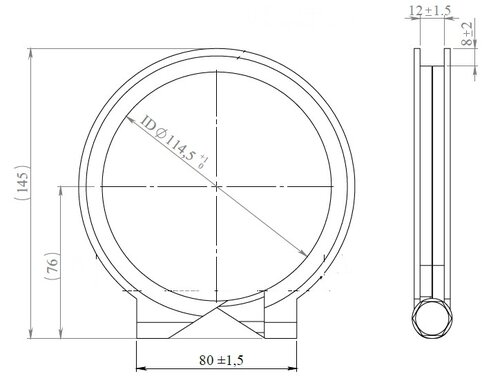 Exhaust Clamp for Renault/Volvo, Ø=108-114 mm