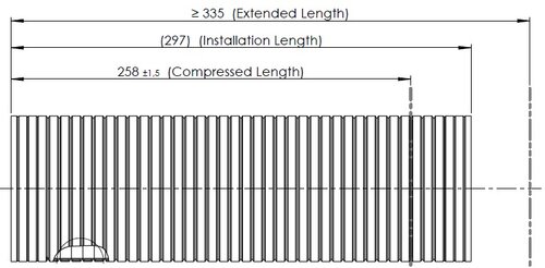 Flex Pipe for Volvo, D2S+, OD/ID=93.3/89.9 L=258, SS