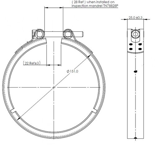 Exhaust Clamp, VeeFit for Volvo